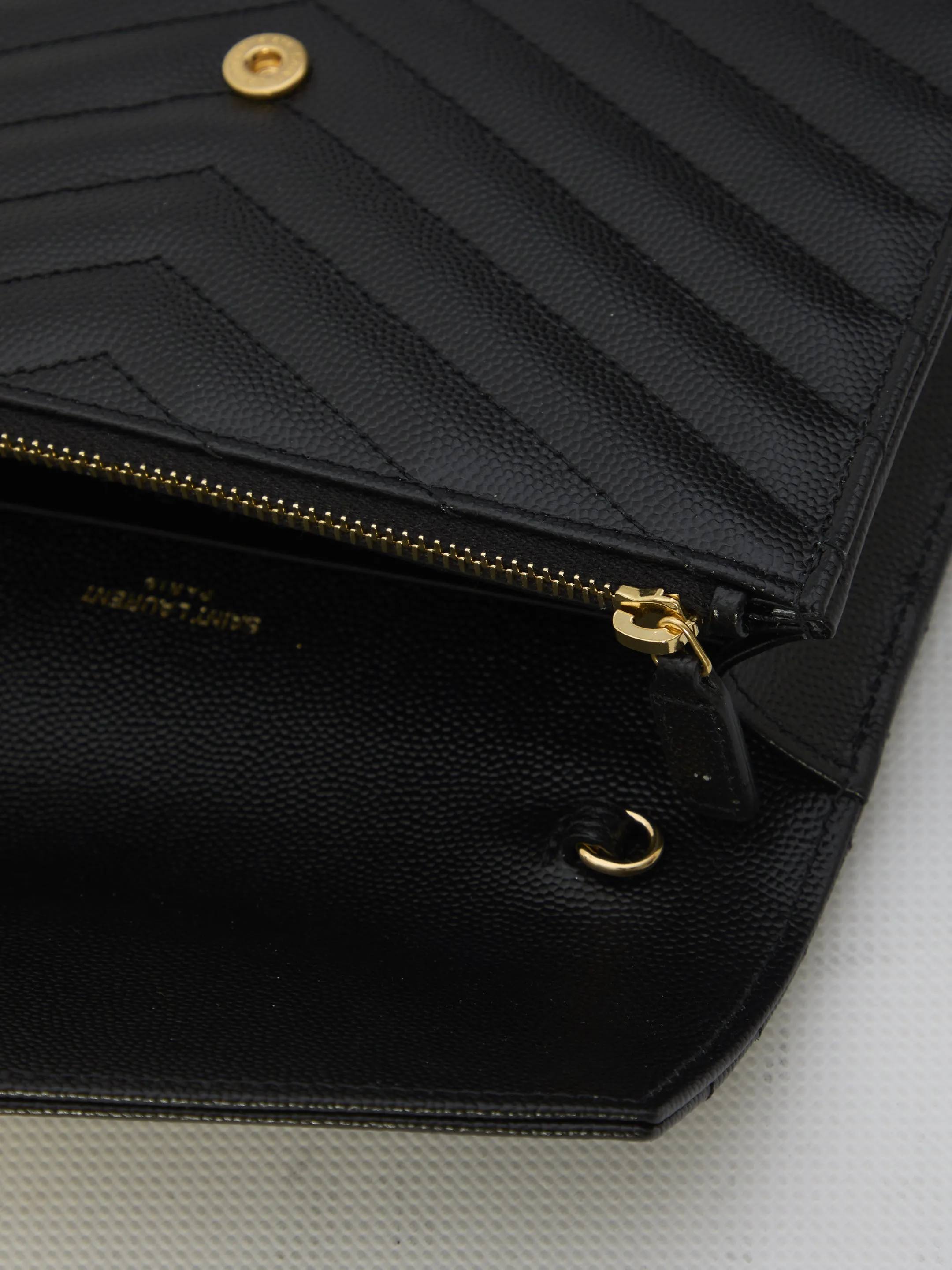 Saint Laurent Envelope Cassandre Chain Wallet