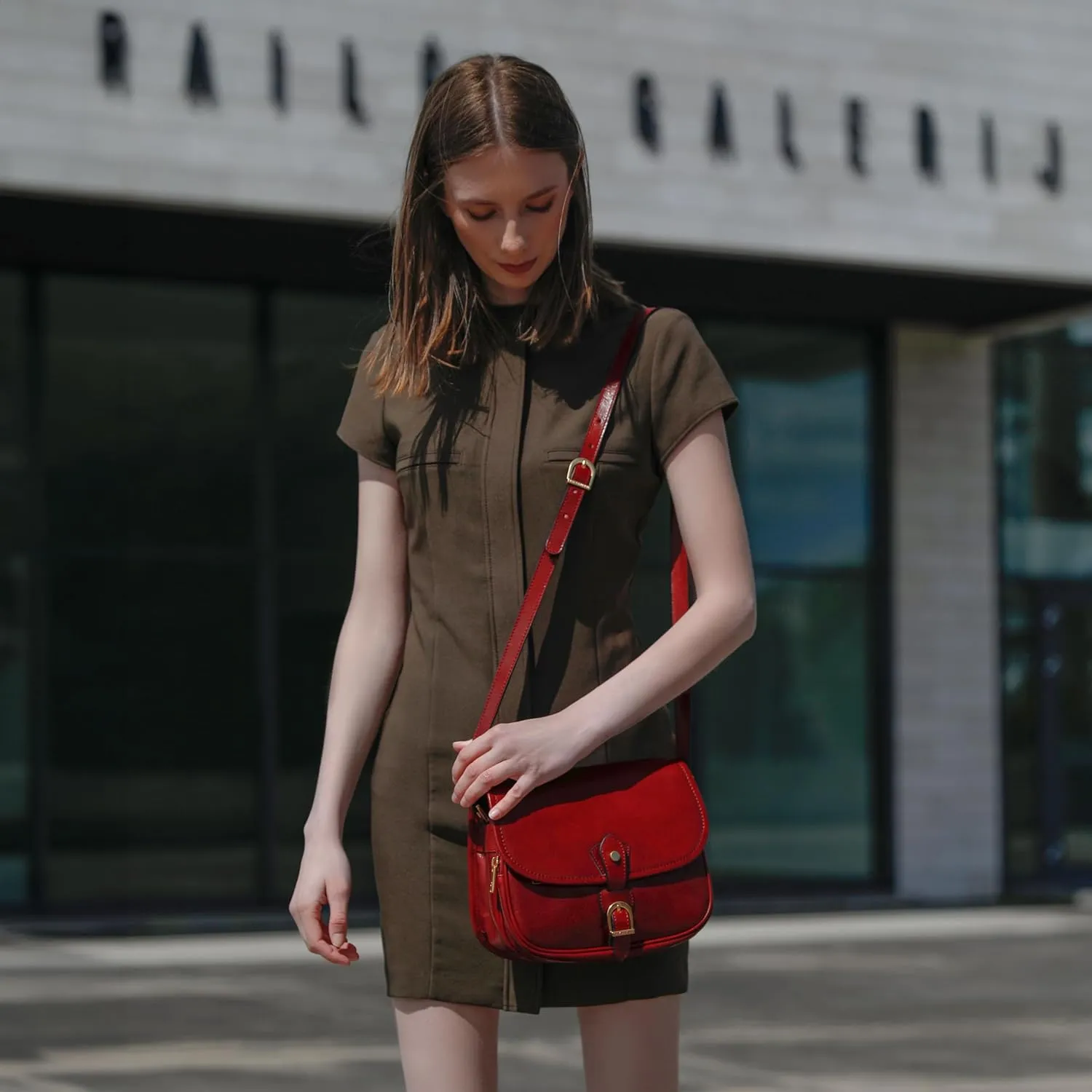 Time Resistance Leather Cross Body Bag for Women - Handbag, Shoulder, Messenger, Purse