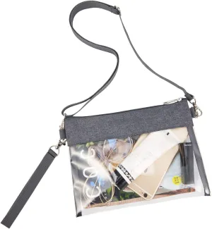 USPECLARE Clear Crossbody Purse Bag Stadium Approved Clear Tote Bag for Work Concert Sports