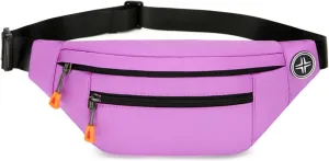 Waist Bag Small Travel Sling Bag for Man Woman Casual Waist Pack for Fishing Running HIking One Shoulder Bag (Purple)