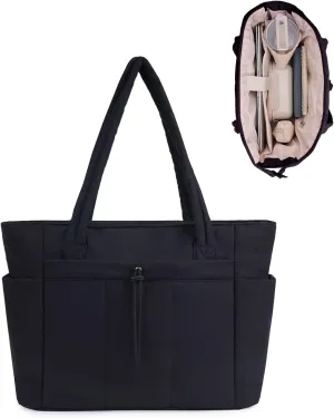 Wandering Nature Puffer Tote Bag Fit for Stanley Cup with Laptop Compartment Trolley Sleeve for Travel, Work, Nurse