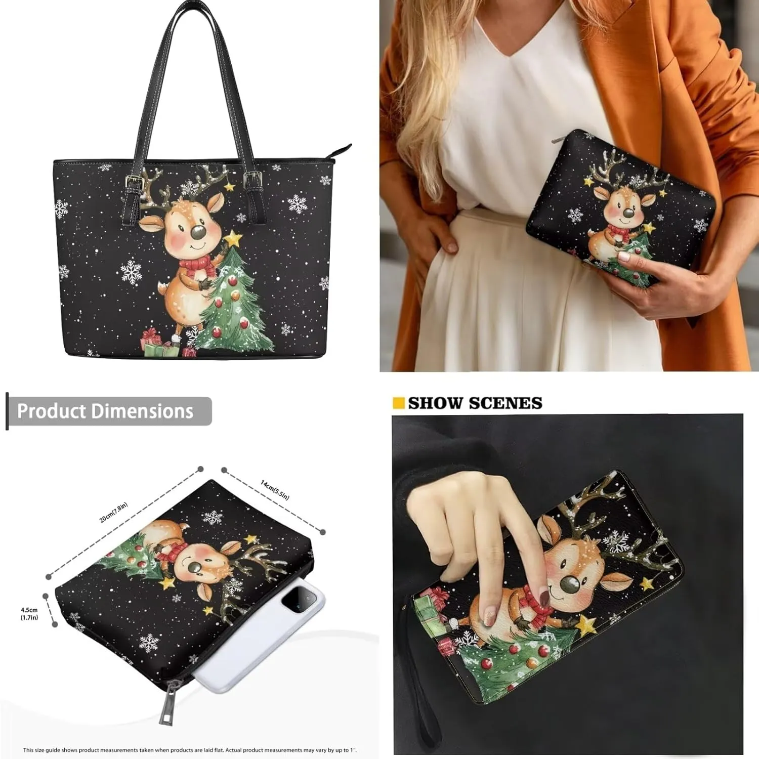 Womens Purses and Handbags Fashion Office Work Handbag Purse 3Pcs Set