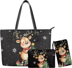 Womens Purses and Handbags Fashion Office Work Handbag Purse 3Pcs Set