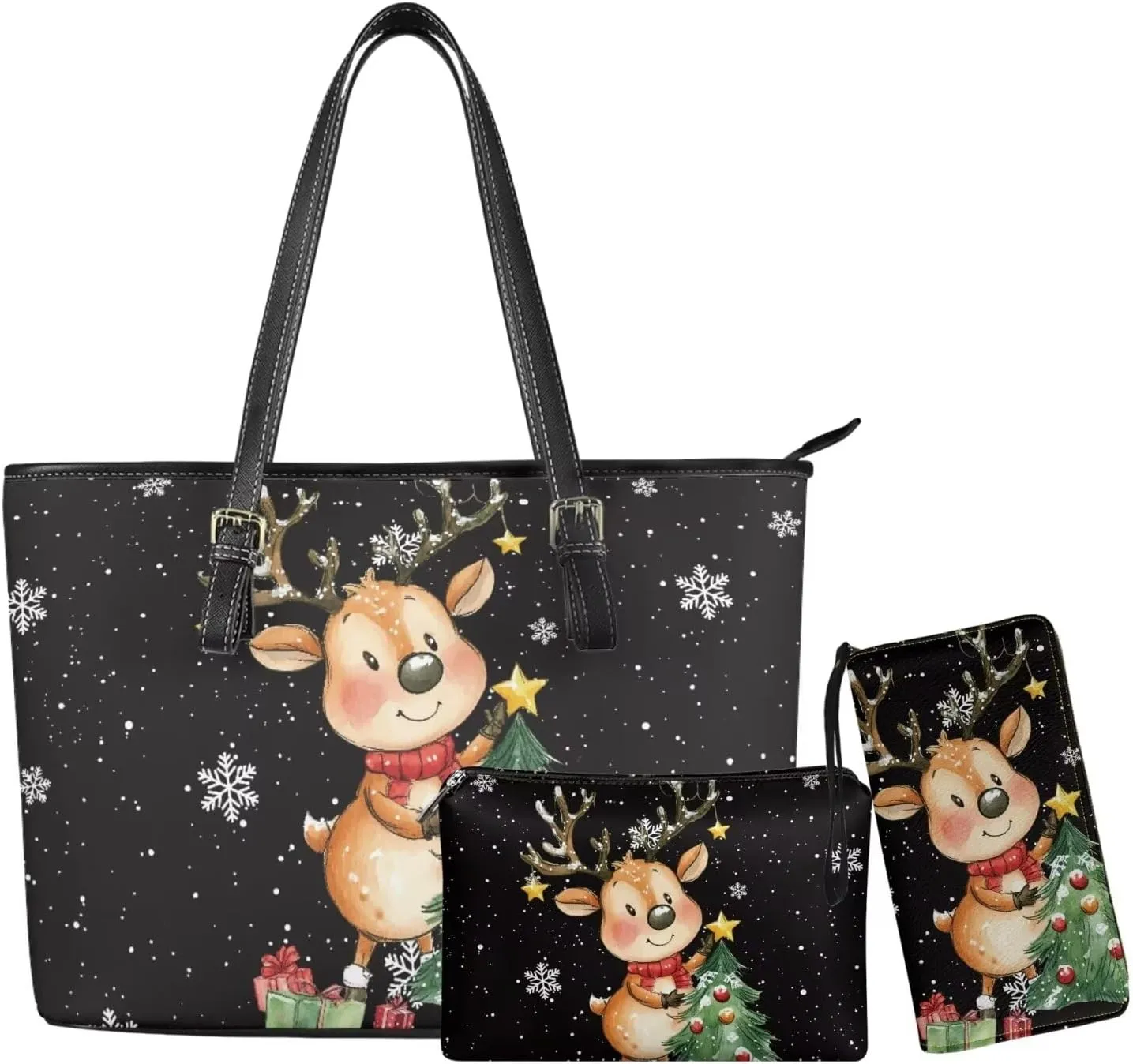 Womens Purses and Handbags Fashion Office Work Handbag Purse 3Pcs Set