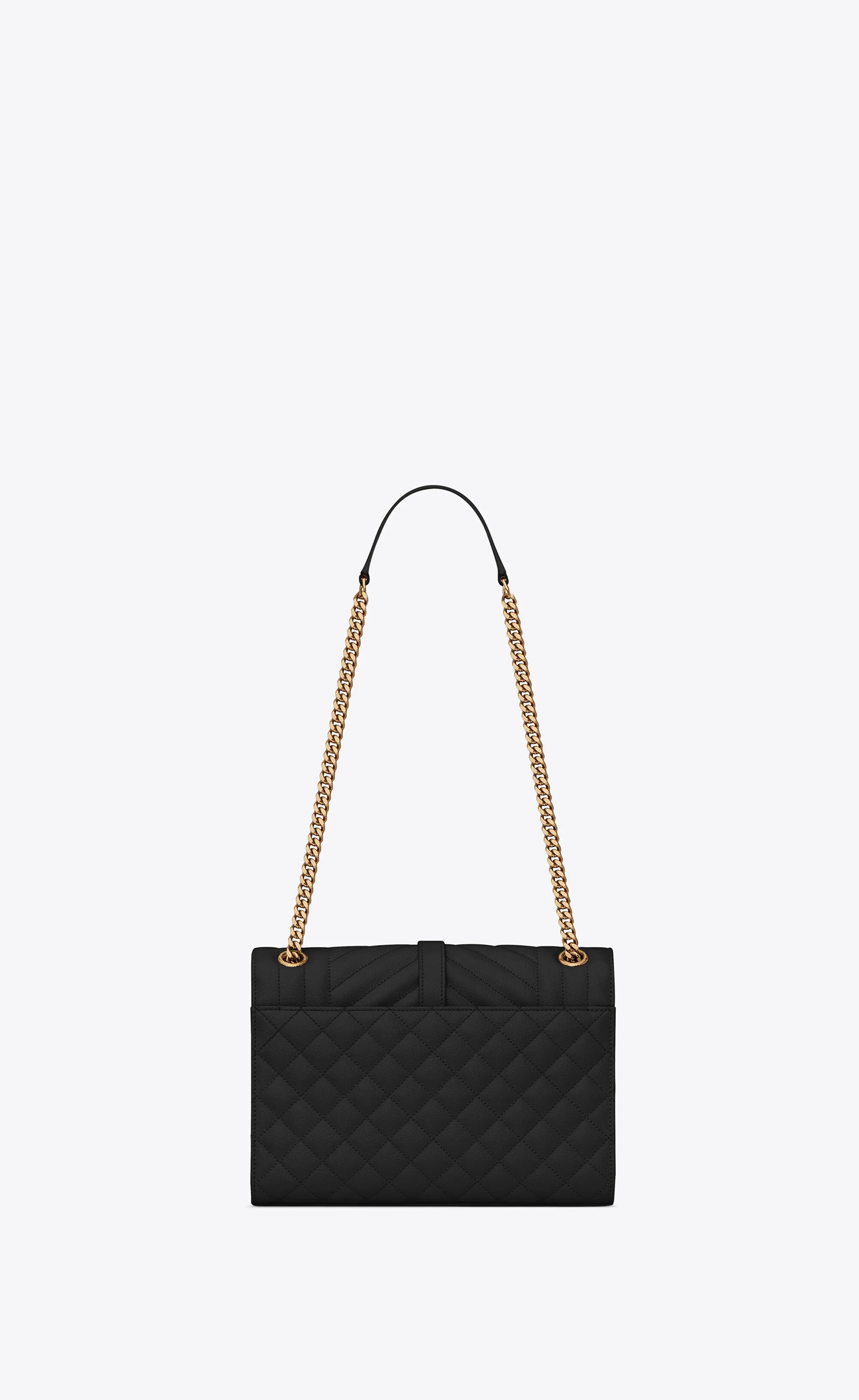 YSL ENVELOPE MEDIUM CHAIN BAG IN MIX MATELASSÉ GRAIN DE POUDRE EMBOSSED LEATHER