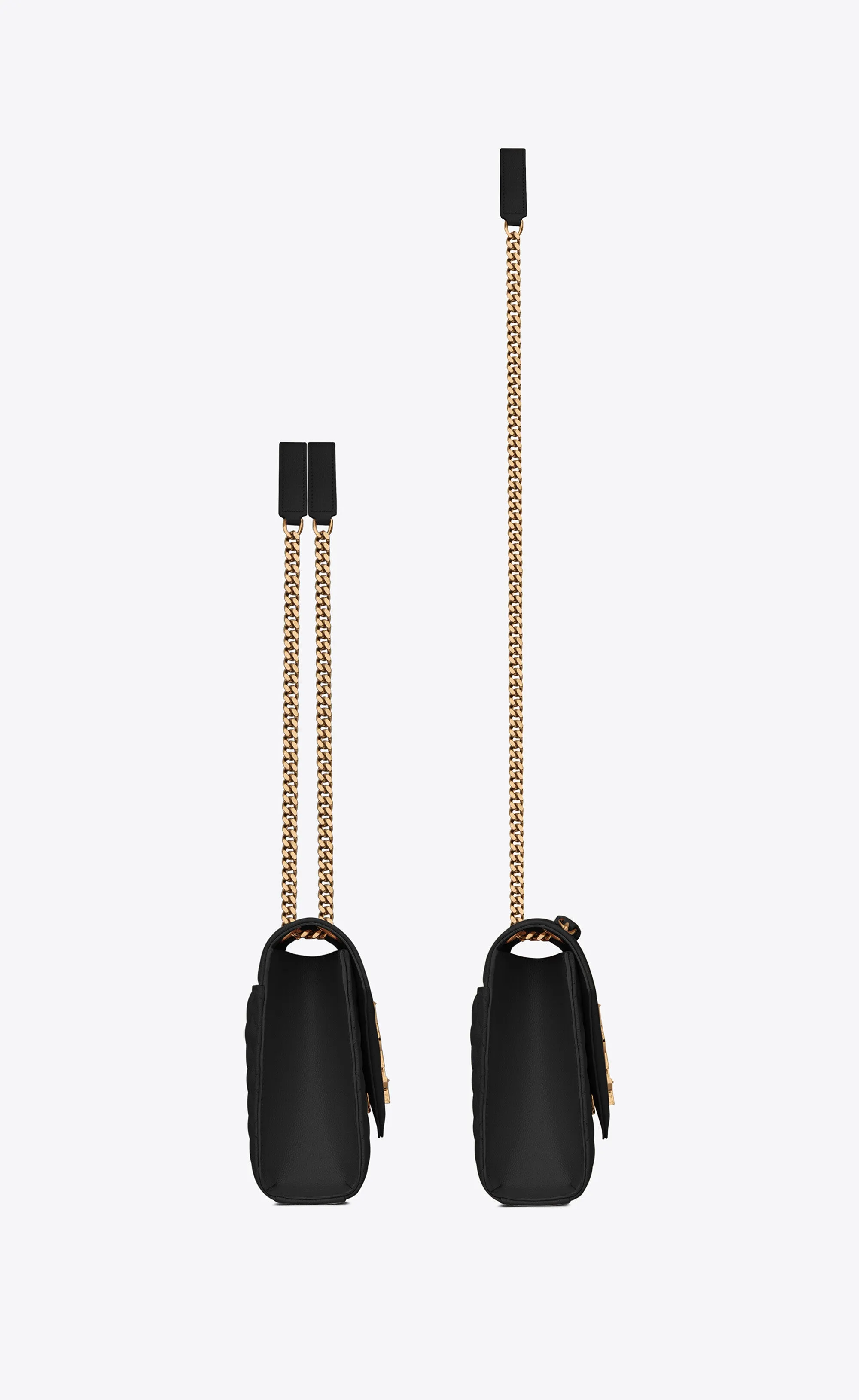 YSL ENVELOPE MEDIUM CHAIN BAG IN MIX MATELASSÉ GRAIN DE POUDRE EMBOSSED LEATHER